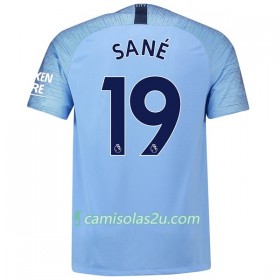 Camisolas de Futebol Manchester City Sane 19 Equipamento Principal 2018/19 Manga Curta